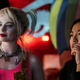 Margot Robbie and director Cathy Yan on the set of Birds of Prey.